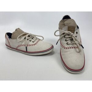 Keds Baseball‎ Stitch Sneakers White Low Top Lace Up Shoes Womens Size 7